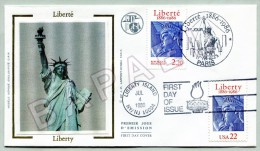 FDC (Paris) - Liberté (1886-1986) - Liberty Island (NY) (Jul-4-1986) (4) - 1980-1989