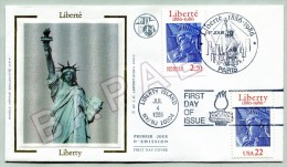 FDC (Paris) - Liberté (1886-1986) - Liberty Island (NY) (Jul-4-1986) (5) - 1980-1989