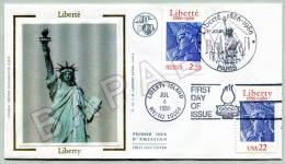 FDC (Paris) - Liberté (1886-1986) - Liberty Island (NY) (Jul-4-1986) (9) - 1980-1989