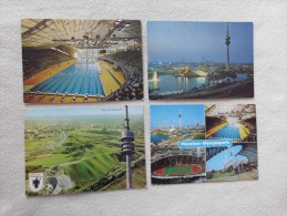 4 CARTES. JO DE MUNICH...STADES...ETC - Olympic Games