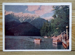 Postal Stationery Card From Ussr 1954 Georgia Lake Ritsa - Georgia