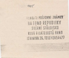 J2405 - Czechoslovakia (1945-79) Control Imprint Stamp Machine (R!): Pay Postage Stamps Fund Of The Republic; Collection - Essais & Réimpressions