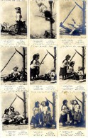 ENFANTS  LOT D UNE SERIE  9 CARTES ANCIENNES CARABI - Collections, Lots & Series