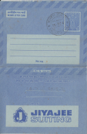 India  1976  JIYAJEE SUITING  Textiless  20 (P)  FOLDED  Inland Letter  #  84861  Inde  Indien - Inland Letter Cards