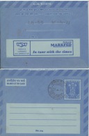 India  1977  MARKFED  COOPERATIVE MARKETING  20 (P)  FOLDED  Inland Letter  #  84883  Inde  Indien - Inland Letter Cards