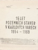 J2421 - Czechoslovakia (1945-79) Control Imprint Stamp Machine (R!): 15 Years Of Building Constructions In Karlovy Vary - Proofs & Reprints
