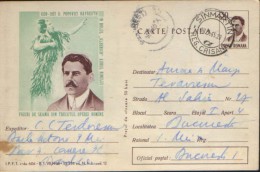 Romania - Postal Stationery Postcard Used 1964- D.Popovici Bayreuth,opera Singer In The Role Of "Alberich" In Rhine Gold - Cantantes