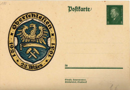 Deutsches Reich 1931 Mi P 190 *, Volksabstimmung Oberschlesien [220615KI] - Postcards