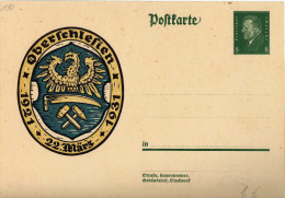 Deutsches Reich 1931 Mi P 190 *, Volksabstimmung Oberschlesien [220615KI] - Cartes Postales