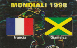 CARTA TELEFONICA INTERNAZIONALE PHONECARD - MONDIALI DI CALCIO 1998 IN FRANCIA "FRANCIA / GIAMAICA - LEGGI - Sport