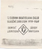 J2428 - Czechoslovakia (1945-79) Control Imprint Stamp Machine (R!): TJ Slovan Bratislava CHZJD (Football Club) - Brieven En Documenten