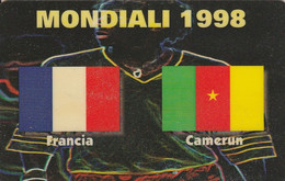 CARTA TELEFONICA INTERNAZIONALE PHONECARD - MONDIALI DI CALCIO 1998 IN FRANCIA "FRANCIA / CAMERUM - LEGGI - Sport