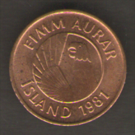 ISLANDA 5 AURAR 1981 - Islandia