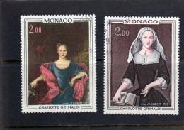 Monaco:( Princesse Charlotte Grimaldi) N°946 Et N° 947oblitérés - Used Stamps