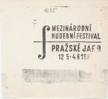 J2444 - Czechoslovakia (1945-79) Control Imprint Stamp Machine (R!): International Music Festival "Prague Spring" 1969 - Essais & Réimpressions