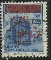 OCCUPAZIONE JUGOSLAVIA IUGOSLAVIA DI TRIESTE 1945 SOPRASTAMPATO D´ITALIA ITALY 2 LIRE SU 1,25 USATO USED - Joegoslavische Bez.: Trieste