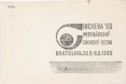 J2453 - Czechoslovakia (1945-79) Control Imprint Stamp Machine (R!): INCHEBA ´69 International Chemical Fair Bratislava - Essais & Réimpressions