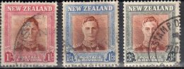 New Zealand 1947 - Mi. 295,96,98 - Used - Oblitérés