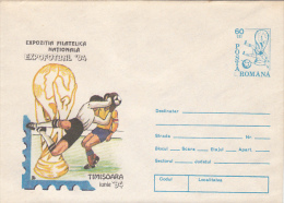 22186- USA´94 SOCCER WORLD CUP, COVER STATIONERY, 1994, ROMANIA - 1994 – États-Unis