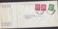 Israel By Air Mail MINISTRY FOREIGN AFFAIRS 1951 Cover Lettera Denmark Old Coins Münze Stamps - Storia Postale