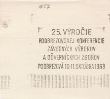 J2480 - Czechoslovakia (1945-79) Control Imprint Stamp Machine (R!): 25th Anniversary Conference In Podbrezova Factory.. - Prove E Ristampe