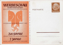 Drittes Reich 1940 Privatganzsache Mi PP 122 C 115, Hannover, 300 Jahre Post * [220615KI] - Private Postal Stationery