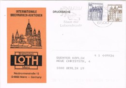 13428. Entero Postal  MAINZ (Alemania Federal) 1987. Stadt Der Lebensfreude - Enveloppes - Oblitérées
