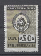 Yugoslavia Judical Stamp, Court, Administrative Stamp - Revenue, Tax Stamp, Coat Of Arm 50 D - Officials