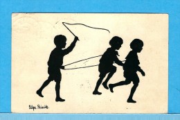 ** PFERDE FÜHREN ** SCHATTENBILD ( SILHOUETTE) Von Helga REINITZ   -   Verlag : Hermann  A. PETERS Aus Bonn - Silhouette - Scissor-type