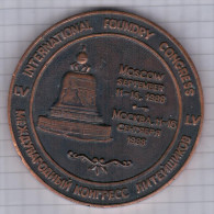 Latvia Russia USSR 1988 International Foundry Congress, Moscow Medal - Sin Clasificación