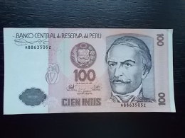 PERU - 100 INTIS - 1987 - UNC - Pérou