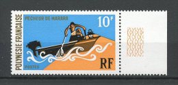 POLYNESIE 1971  N° 82 ** Neuf  = MNH Superbe Cote 15 € Sports Nautiques Pêcheur De Marara Fishing Bateaux Boats Shi - Neufs