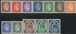 GN0867 St. Vincent 1955 The Queen And The Colonial Badge 12v MNH - Sonstige & Ohne Zuordnung