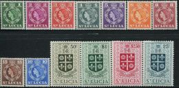 GN0871 Saint Lucia 1953-54 Queen Elizabeth And Emblem 13v MNH - St.Lucia (...-1978)