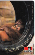 0 1384 TARJETA DE ALEMANIA DE UN ORANGUTAN DE TIRADA 4000 (UNIROYAL) - O-Series: Kundenserie Vom Sammlerservice Ausgeschlossen