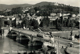 TORINO    PONTE  UMBERTO I  E LA  COLLINA       (VIAGGIATA) - Ponts