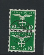 Norgeskatalogen T 50. Postmark: Svelgen.  T-10 - Dienstzegels