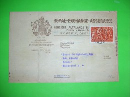 R!,Hungary,Serbia Occupation,memorandum Cover,Royal Exchange Assurance Company Letter,official Postal Money Receipt,WWII - Brieven En Documenten