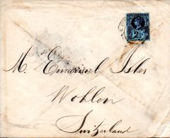 GRANDE-BRETAGNE. N°95 Sur Lettre De 1894 à Destination Du Canton D´Argovie En Suisse. - Lettres & Documents