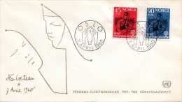 NORWEGEN 1960 - 45+25 Und 90+25 Auf First Day Cover Stempel Oslo - Cartas & Documentos