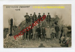 KORTEKER-Travail-Civils Ou Prisonniers-CARTE PHOTO Allemande-Guerre 14-18-1 WK-BELGIQUE-BELGIEN-FLANDERN- - Langemark-Poelkapelle