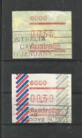Australien 1984 + 1985 , Automatenstamps - Balken Und Känguruh - Gestempelt / Used / (o) - Automaatzegels [ATM]