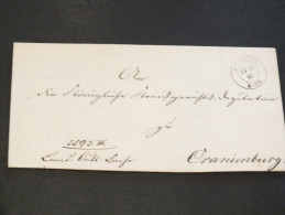 (3196) Stampless Cover From Berlin To Oranienburg - Préphilatélie