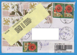 ROMANIA 2015 Cover. Cover Registered Send USA Nice Franking, Return - Cartas & Documentos