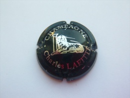 Capsule Plaque De Muselet Champagne Charles Lafitte - Noir Et Argenté - Lafitte, Charles