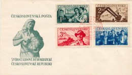 Czechoslovakia / First Day Cover (1950/04) Praha 1 (a): Liberation Of Czechoslovakia (1945) - Motive FDC Agriculture - Légumes