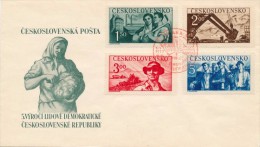 Czechoslovakia / First Day Cover (1950/04) Praha 1 (b): Liberation Of Czechoslovakia (1945) - Covers