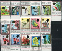 GN0899 Trinidad And Tobago 1969 Birds Flag Map Coffee Trees 16v MNH - Trinidad & Tobago (...-1961)