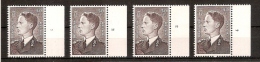 De Bast Nr. 879P  4 Plaatnummers  MNH **  ZELDZAAM Geheel ! LUXE ! - ....-1960