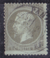 France N°19 - 1c Olive. Oblitéré - TB - 1862 Napoleon III